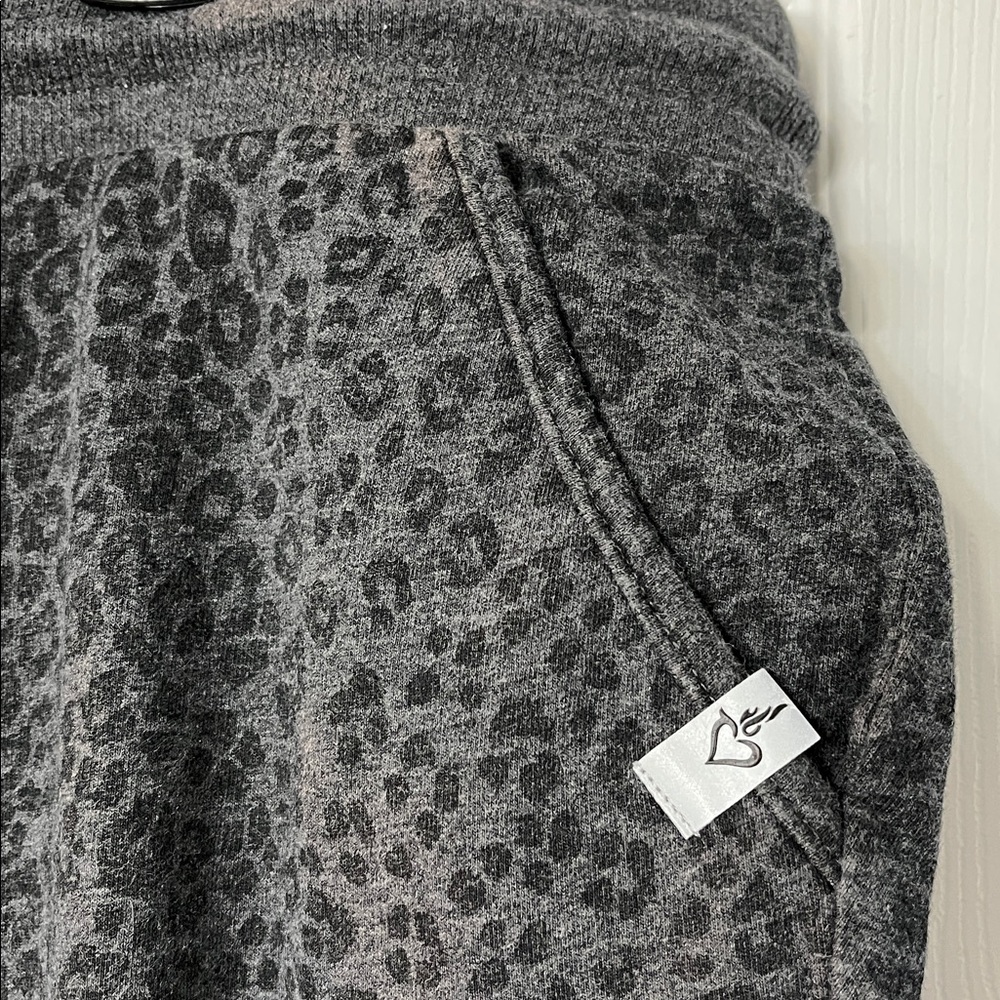 Torrid 2 Black Leopard-Print Drawstring Sweatpants - image 2